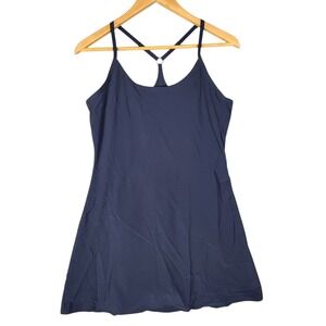 Outdoor Voices Exercise Dress Medium Blue Racerback Built-in Shorts Pockets